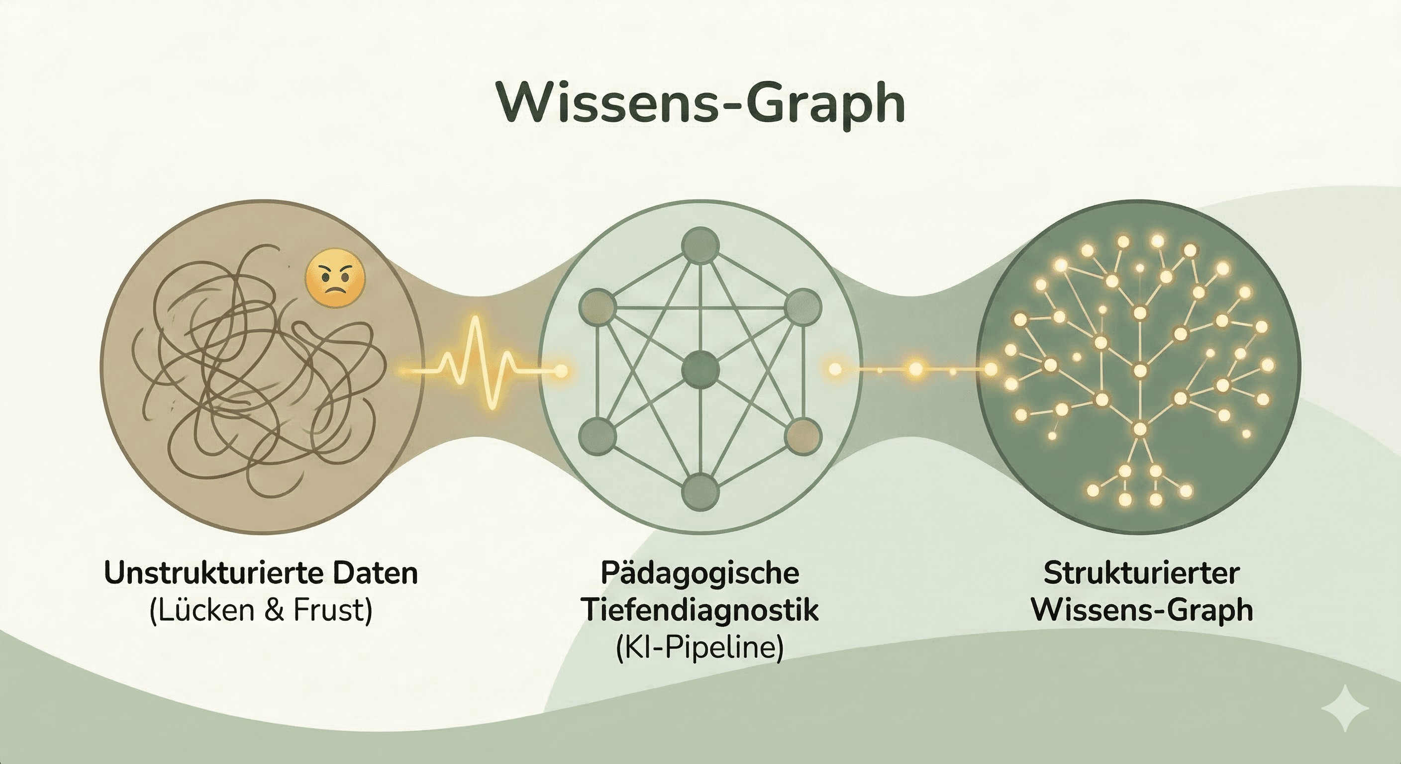 Grafik zum Wissens-Graph von unstrukturierten Daten zur strukturierten Diagnostik